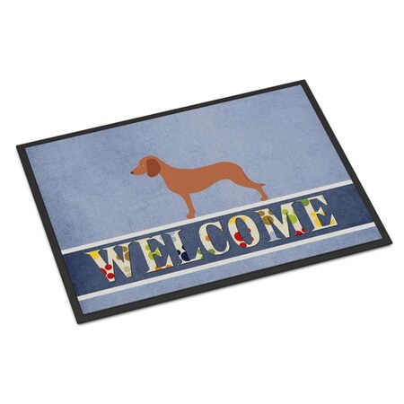 Carolines Treasures Bavarian Mountian Hound Welcome Indoor or Outdoor Mat - 18 x 27 in. BB8285MAT